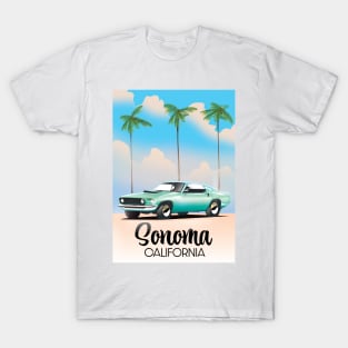 Sonoma, California Travel poster T-Shirt